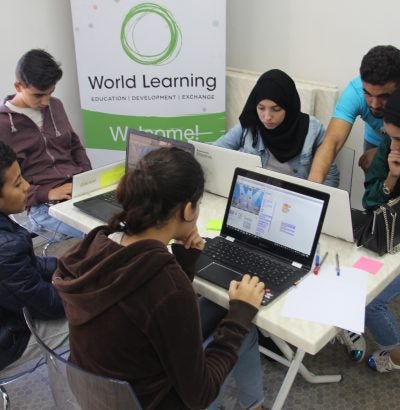 students working