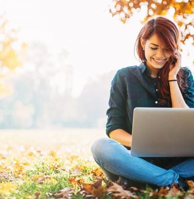 girl sitting outside